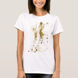 Gold Paint Splatter T-Shirt