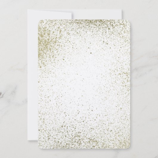 Gold Paint Splatter verjaardag Kaart (Achterkant)