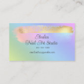 Gold Paint Streaks Nail Art-Visitekaartje Visitekaartje (Achterkant)
