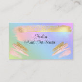 Gold Paint Streaks Nail Art-Visitekaartje Visitekaartje (Voorkant)