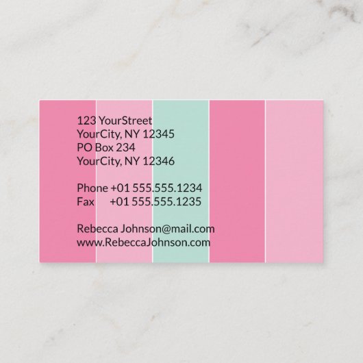 Gold Paint Stroke Colorful Stripes - Visitekaartje (Achterkant)