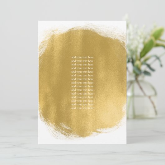 Gold Paint-toets invoegen Kaart (Staand voorkant)