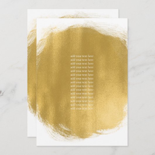 Gold Paint-toets invoegen Kaart (Voorkant / Achterkant)