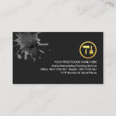 Gold Painting Brush Ladder Paint Splatter Visitekaartje (Achterkant)