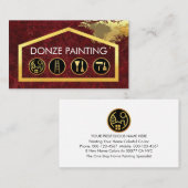 Gold Painting Tools On Building Frame Visitekaartje (Voorkant / Achterkant)