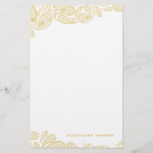 Gold Paisley - Aangepaste artikelen Briefpapier