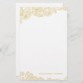 Gold Paisley - Aangepaste artikelen Briefpapier (Voorkant / Achterkant)