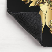 Gold Paisley Floral Elephant - op maat gemaakt Muismat (Hoek)