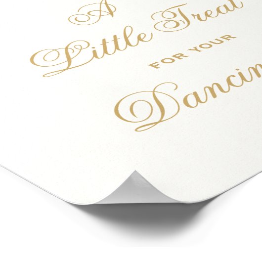 Gold Paisley is een klein beetje bij je dansingsaa Poster (Hoek)