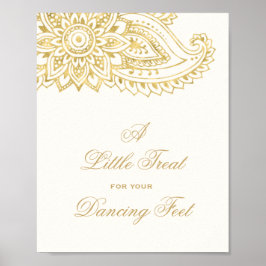 Gold Paisley is een klein beetje bij je dansingsaa Poster
