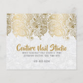 Gold Paisley Lace & Modern Typografie Flyer (Achterkant)