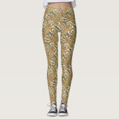 Gold Paisley Leggings (Voorkant)