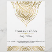 Gold  Paisley Mandala Flyer (Achterkant)
