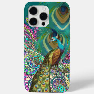 Gold Paisley Peacock & Feather iPhone 6 iPhone 15 Pro Max Hoesje