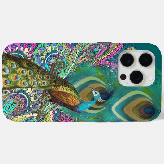 Gold Paisley Peacock & Feather iPhone 6 Case-Mate iPhone Case (Achterkant (horizontaal))