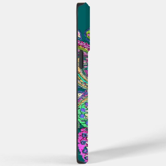 Gold Paisley Peacock & Veer kies Kleur Case-Mate iPhone Case (Achterkant / Rechts)