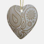 Gold Paisley Print kerstversiering Keramisch Ornament (Links)