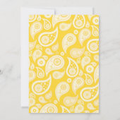 Gold Paisley Wedding-uitnodigingen Kaart (Achterkant)