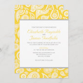Gold Paisley Wedding-uitnodigingen Kaart (Voorkant / Achterkant)