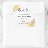 Gold Palm Beach Dank u Hotel Favor Label (Tas)