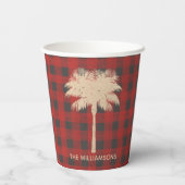 Gold Palm Buffalo cheque op maat Papieren Bekers (Achterkant)
