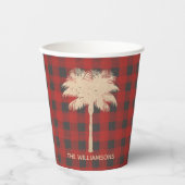 Gold Palm Buffalo cheque op maat Papieren Bekers (Voorkant)