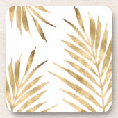 Gold Palm Fronds Bier Onderzetter (Voorkant)