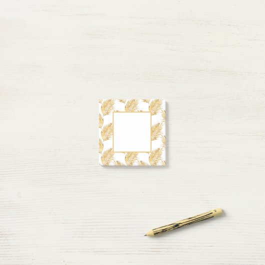 Gold Palm Fronds Post-it® Notes (Op bureau)