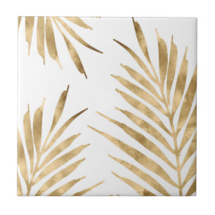 Gold Palm Fronds Tegeltje