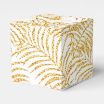 Gold Palm Gift Favor Box