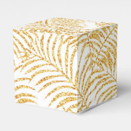Gold Palm Gift Favor Box Bedankdoosjes