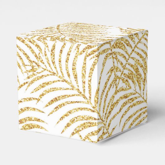 Gold Palm Gift Favor Box Bedankdoosjes (Voorkant Zijde)