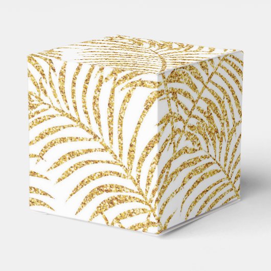 Gold Palm Gift Favor Box Bedankdoosjes (Achterkant)