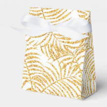 Gold Palm Gift Favor Box