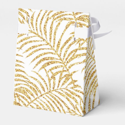 Gold Palm Gift Favor Box Bedankdoosjes (Achterkant)