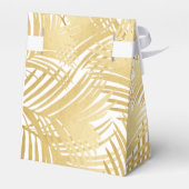 Gold Palm Leaves Tropical Wedding Bedankdoosjes (Achterkant)