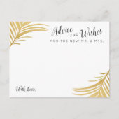 Gold Palm Leaves Wedding Advice en Wint Kaarten (Voorkant)