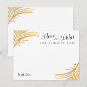 Gold Palm Leaves Wedding Advice en Wint Kaarten (Voorkant / Achterkant)
