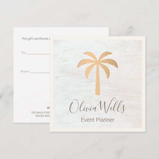 Gold Palm Tree-certificaat (Voorkant / Achterkant)