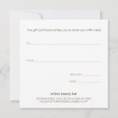 Gold Palm Tree-certificaat (Achterkant)