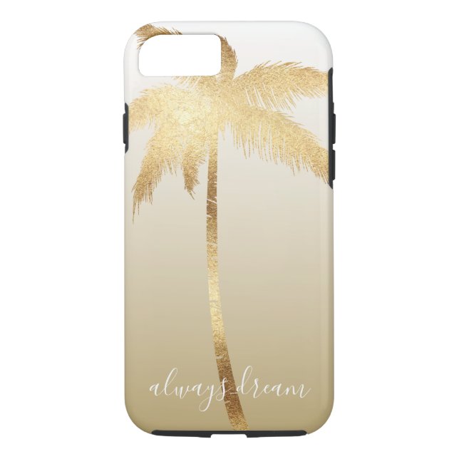 Gold Palm Tree Dream Ombre Case-Mate iPhone Hoesje (Achterkant)
