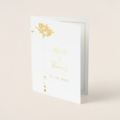 Gold Palm Tree Elegant Script Weddenschap Folie Kaarten (Voorkant)