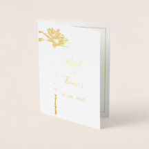 Gold Palm Tree Elegant Script Weddenschap