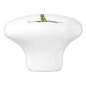 Gold Palm Tree en uw kleur Keramische Knop (Zijkant)