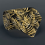 Gold Palm Tree Fronts Tropical Black Stropdas<br><div class="desc">Tropisch gouden palmvloerbedekking op een zwarte achtergrond (of in welke kleur dan ook), deze mannen is cool voor de kantoor, een nacht op de stad, een bruiloft, voor de bruidegom of groomsmen of geeft als geschenk aan je man, vader, broer of beste vriend. Leg een verklaring af! Meer design in...</div>
