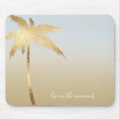 Gold Palm Tree Ombre Muismat (Voorkant)