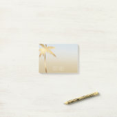 Gold Palm Tree Ombre Post-it® Notes (Op bureau)
