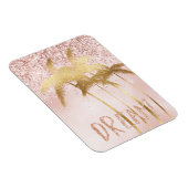 Gold Palm Trees Pink Ombre Glitter Dream Magneet (Rechterzijde)
