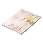 Gold Palm Trees Pink Ombre Glitter Dream Notitieblok (Linkerzijde)