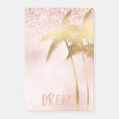 Gold Palm Trees Pink Ombre Glitter Dream  Post-it® Notes (Voorkant)